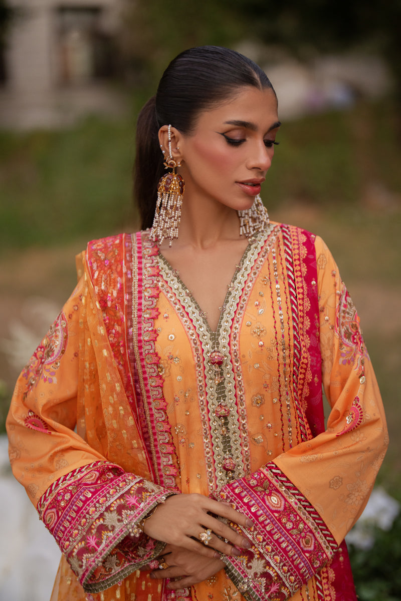 Qalamkar | Luxe Silk |  UA-05 FIORE