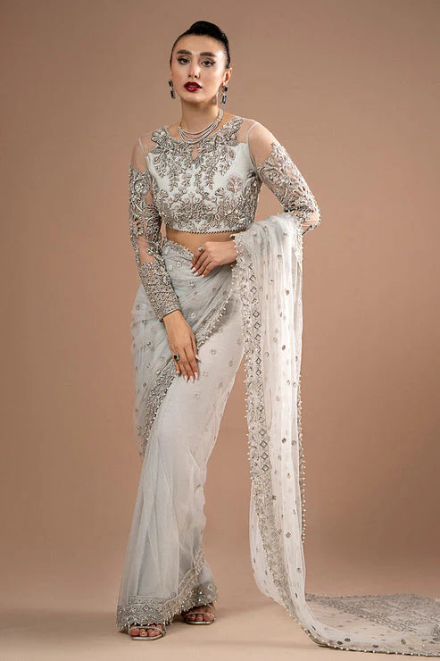 Imrozia Premium | Lumiere Luxury Sarees | 07 Misty Grey