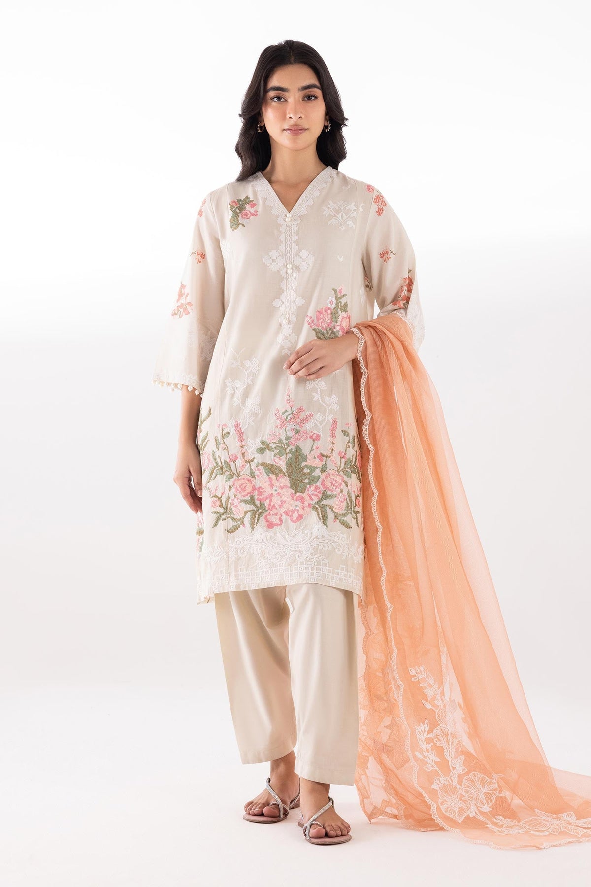 Sana Safinaz | Luxury Pret | Muzlin Lawn Suit SC26MUZ116AP3