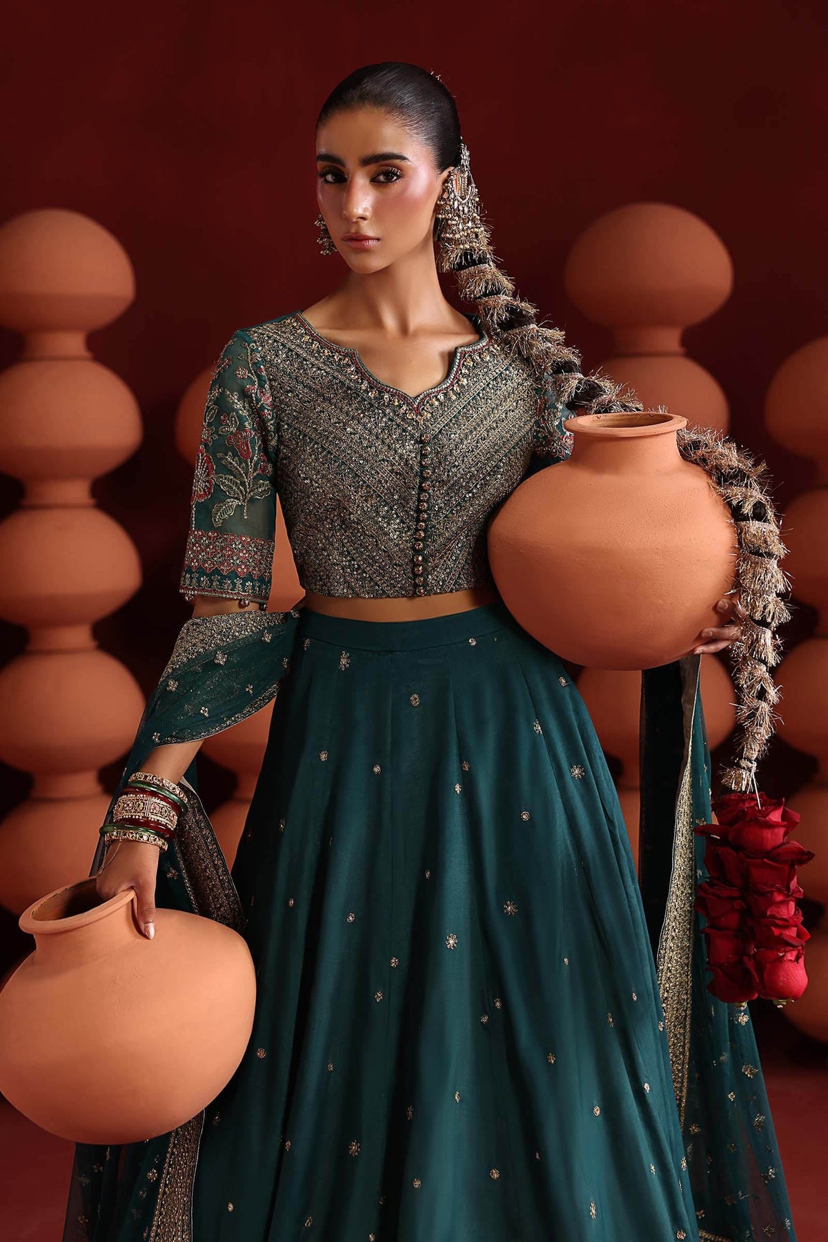 Maria B | Luxury Formals Pre Fall | SF-EA26-27-Teal