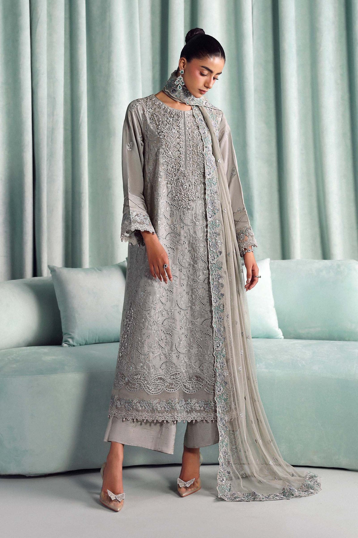 Maria B | Luxury Formals Pre Fall | SF-EA26-37-Grey