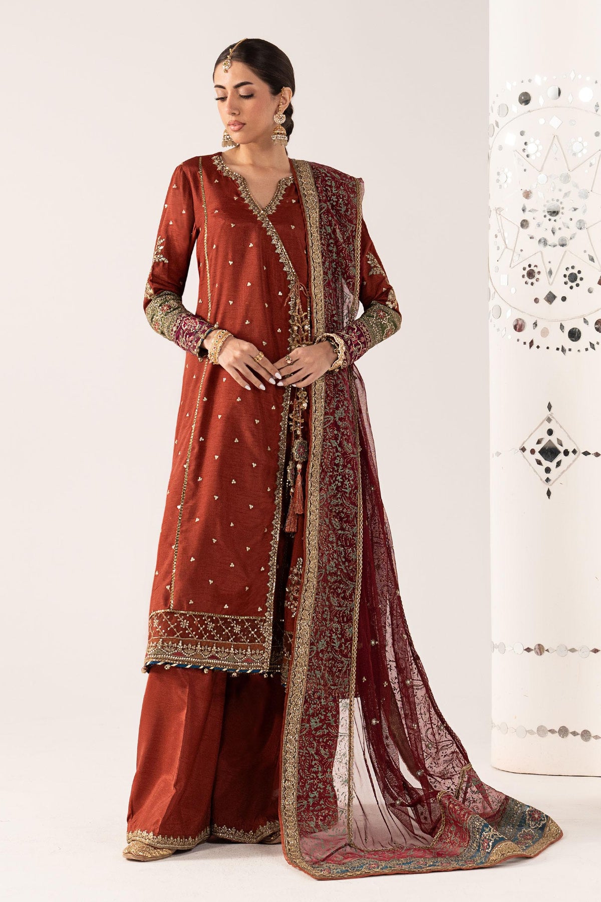 Maria B | Luxury Formals Pre Fall | SF-PF26-03-Mustard