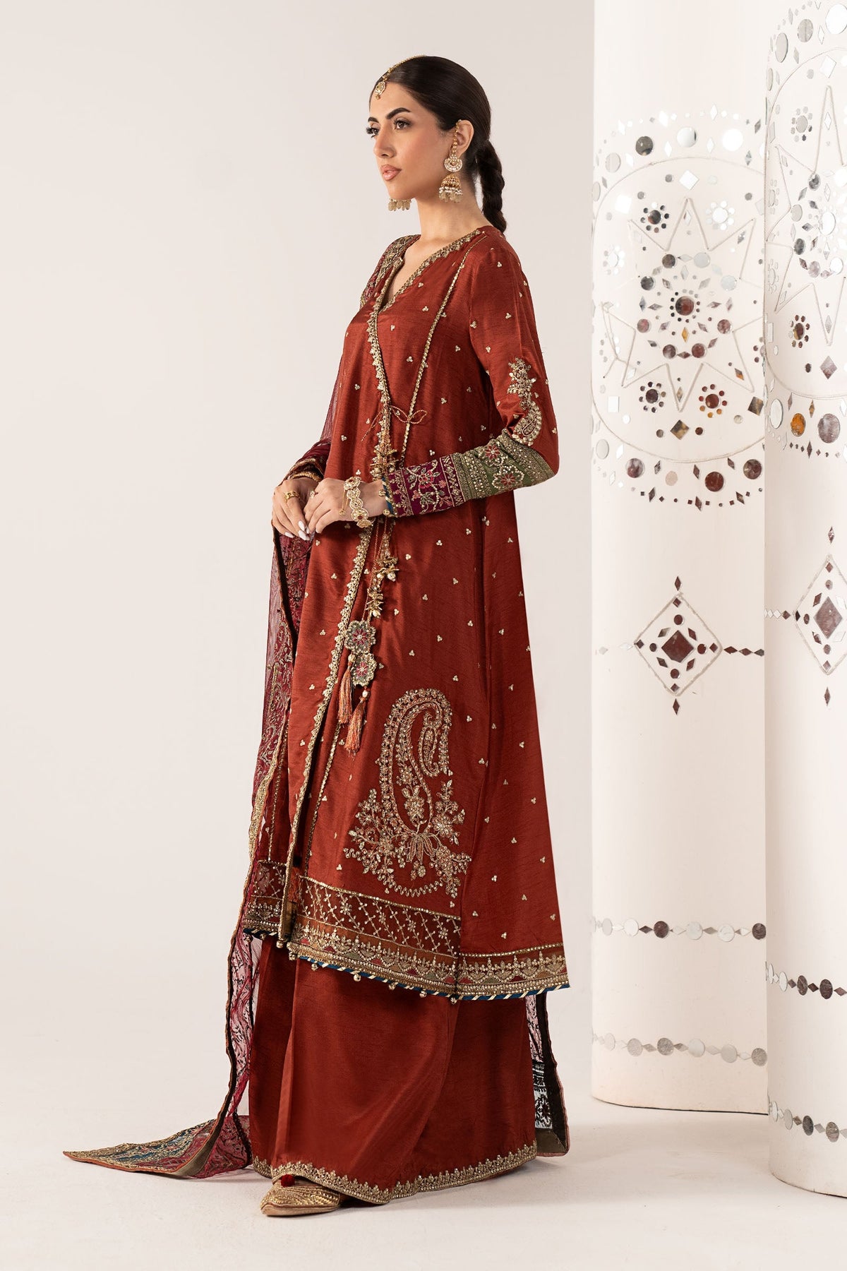 Maria B | Luxury Formals Pre Fall | SF-PF26-03-Mustard