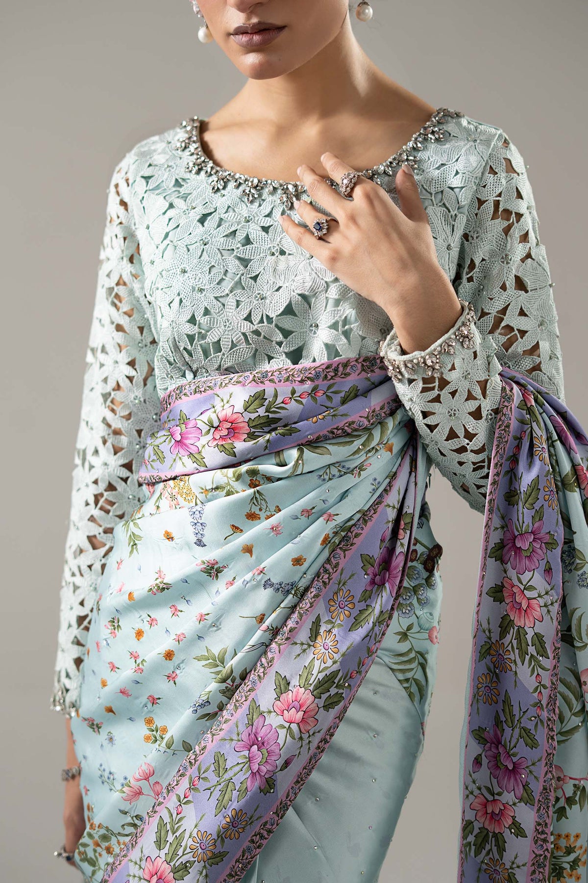 Maria B | Luxury Formals Pre Fall | SF-PF26-08-AQUA
