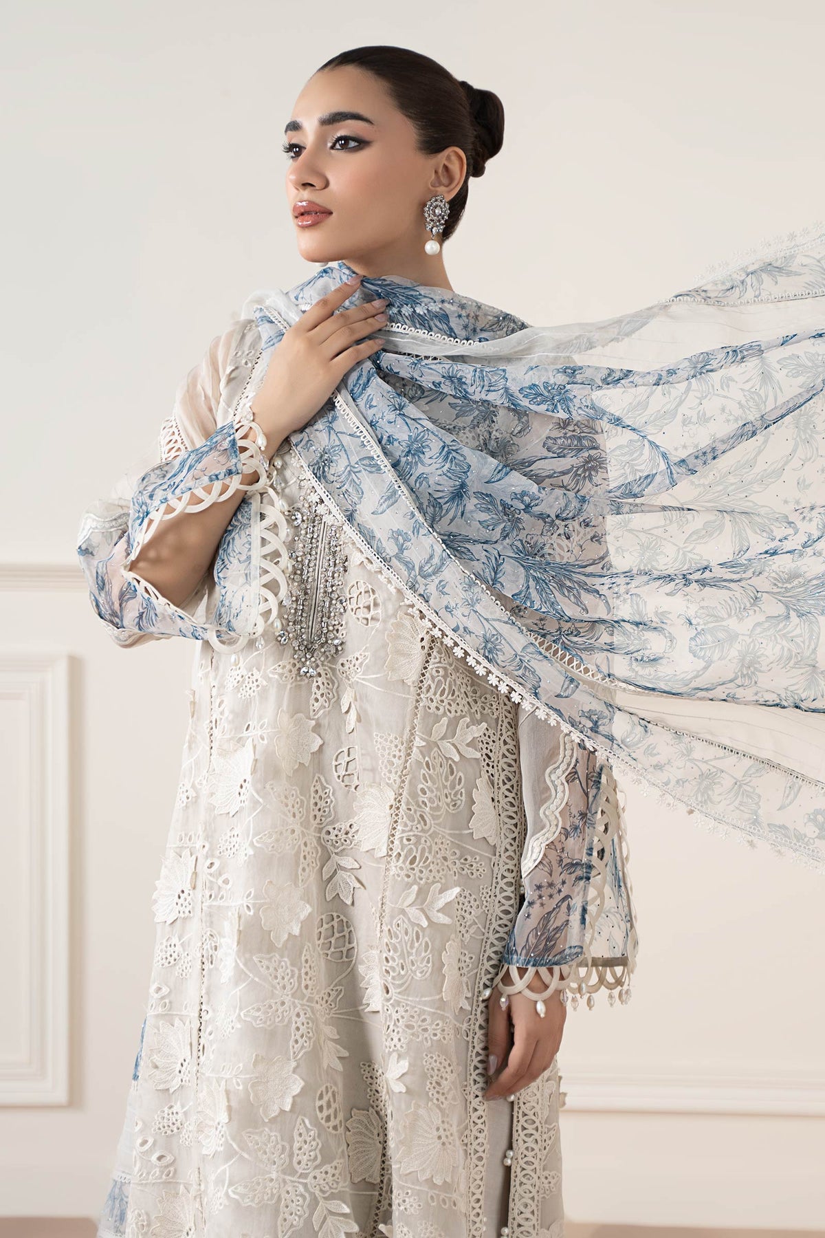 Maria B | Luxury Formals Pre Fall | SF-EA25-05R1-Off White