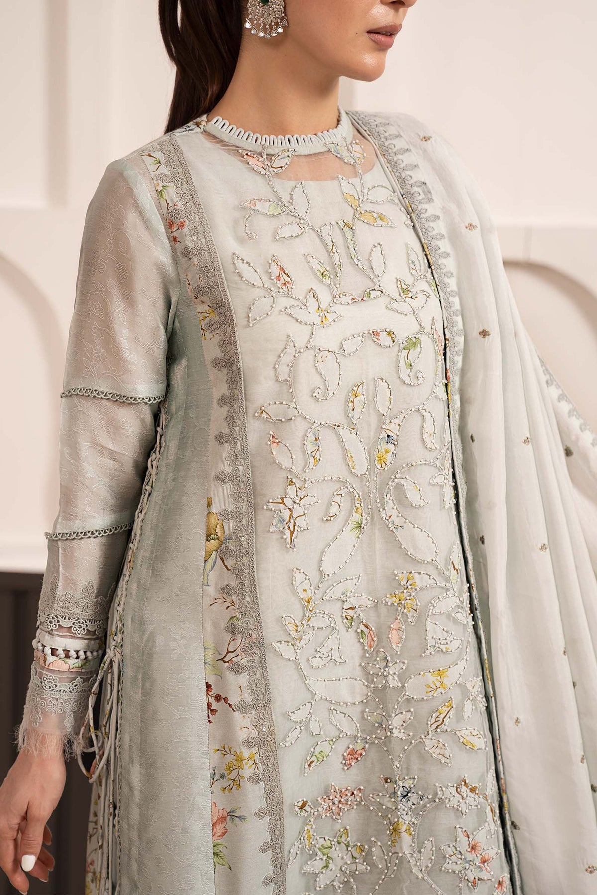 Maria B | Luxury Formals Pre Fall | SF-EA26-24-Ice Blue