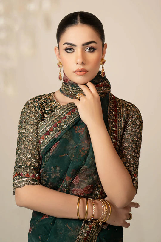 Maria B | Saree SF-EF24-08R1-Green