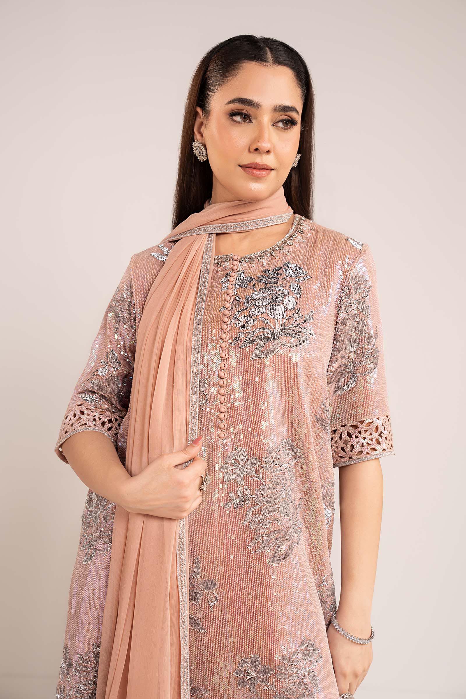 Maria B | Modern Archives | 3 Piece Embroidered Chiffon Suit