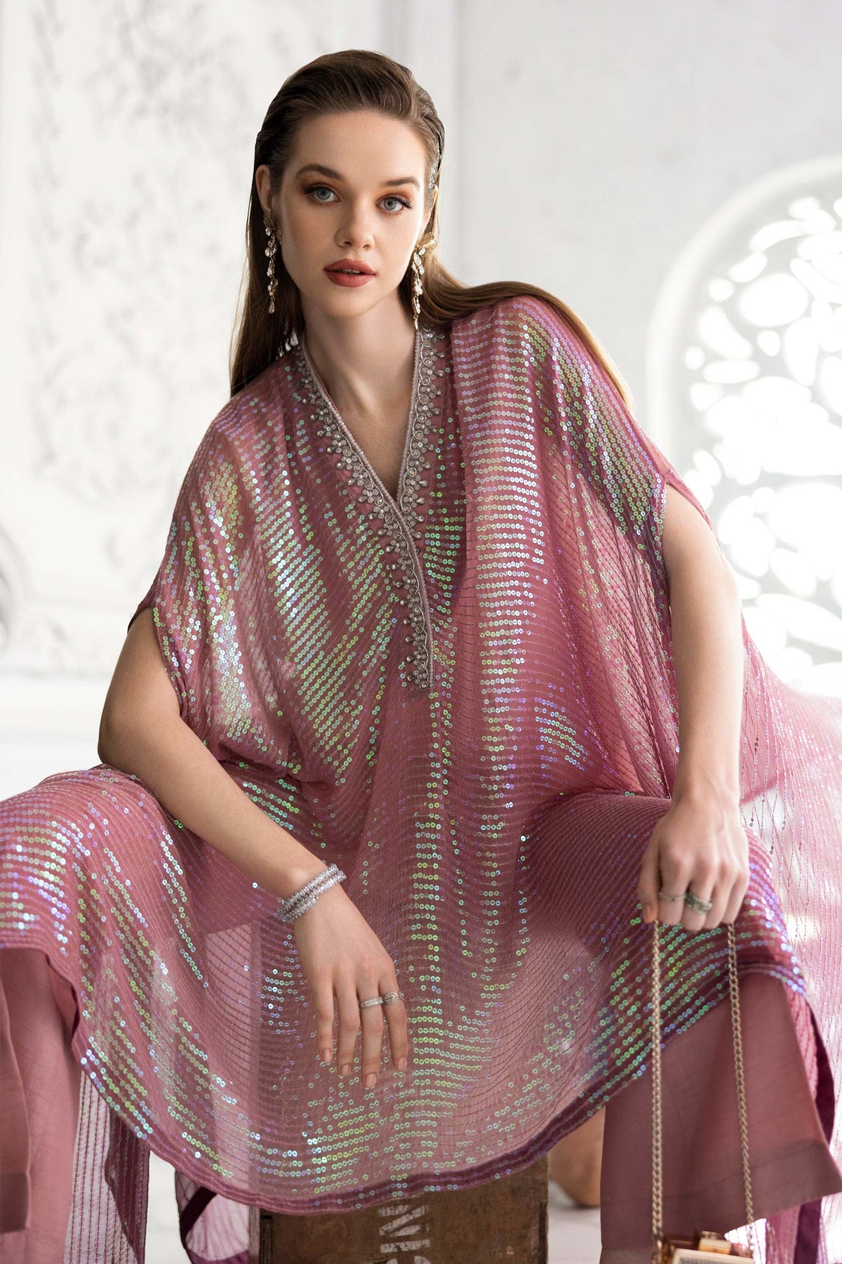 Maria B | Luxury Formals | SF-EF26-11-Beige and Green