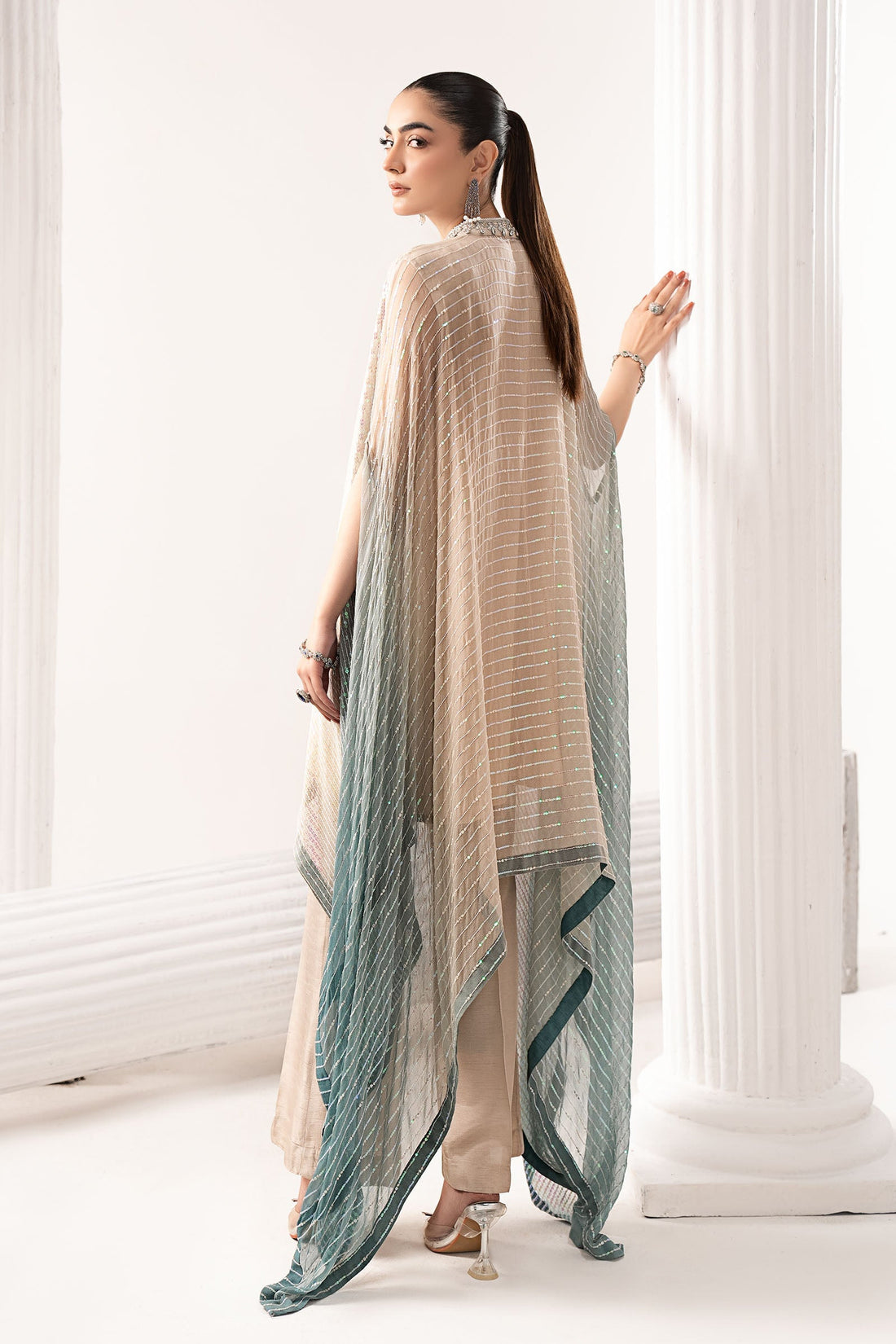 Maria B | Modern Archives | 3 Piece Embroidered Chiffon Suit