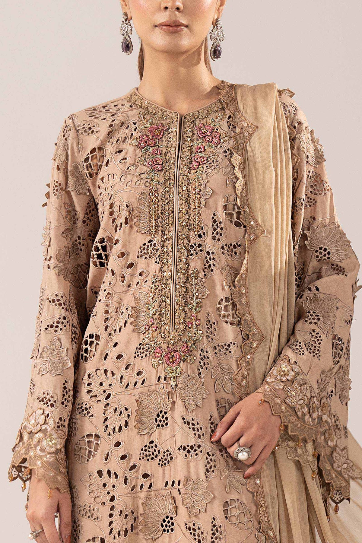 Maria B | Luxury Formals | SF-EF26-16-BEIGE