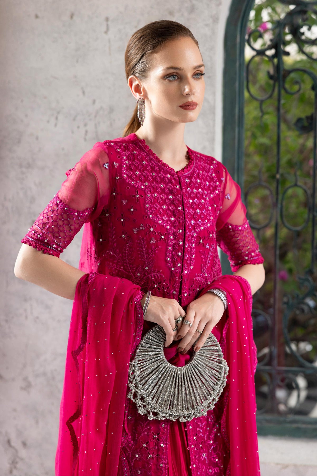 Maria B | Modern Archives | 3 Piece Embroidered Organza Suit
