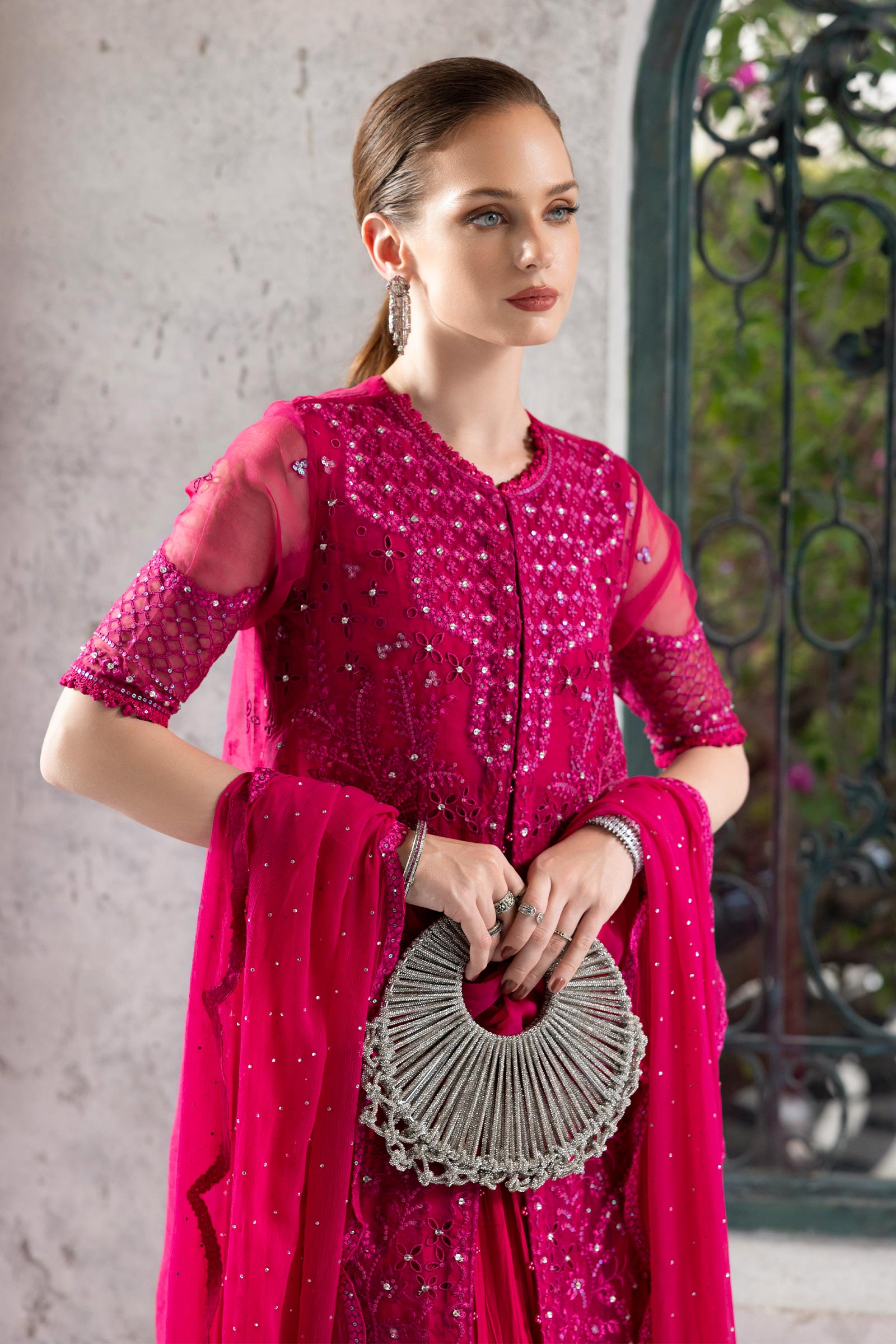 Maria B | Modern Archives | 3 Piece Embroidered Organza Suit