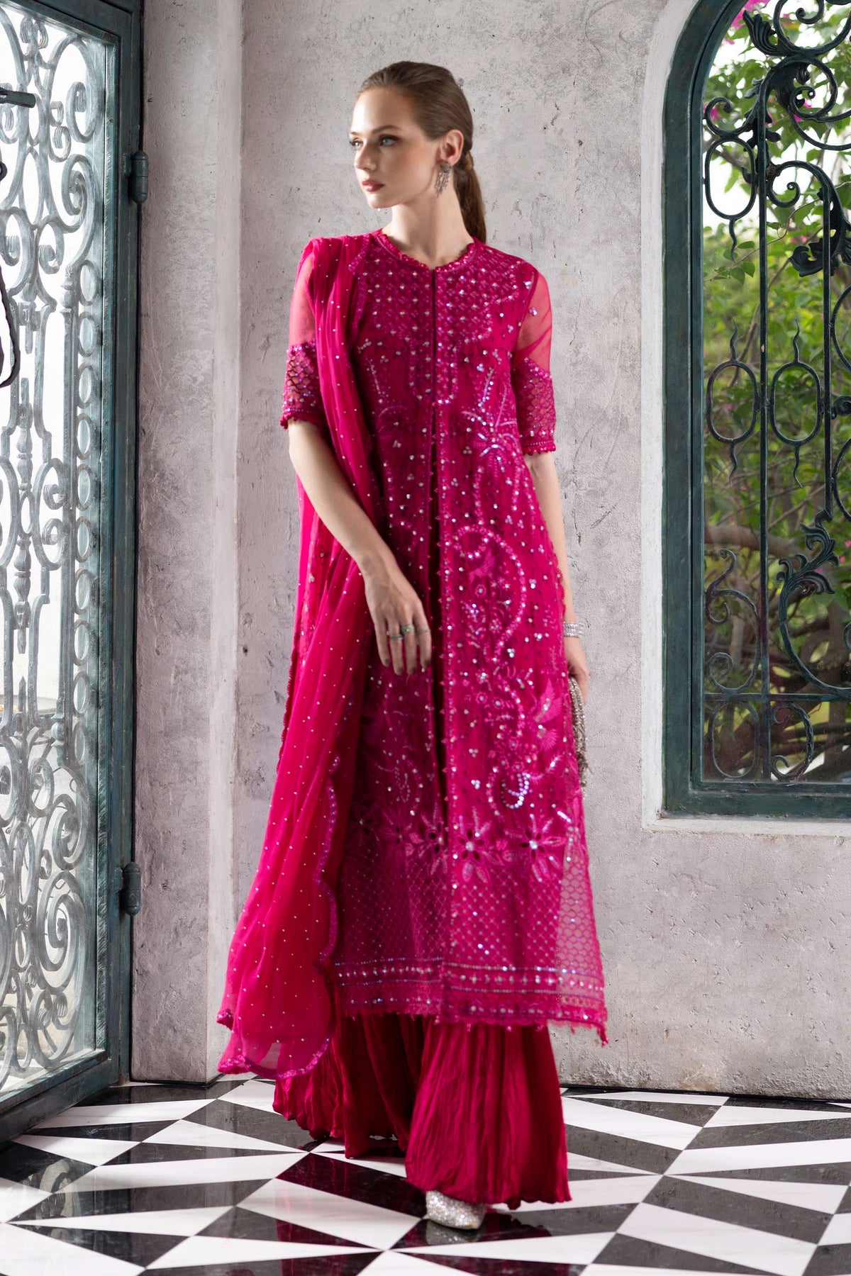 Maria B | Luxury Formals | SF-EF26-53-Fuchsia Pink