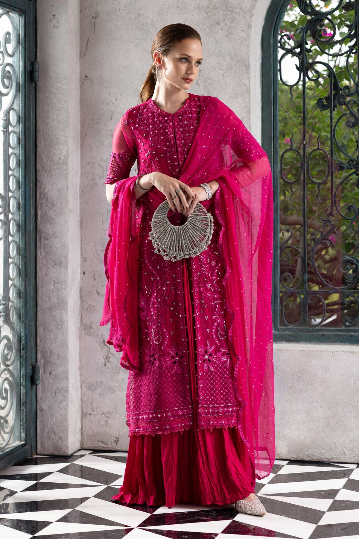 Maria B | Modern Archives | 3 Piece Embroidered Organza Suit
