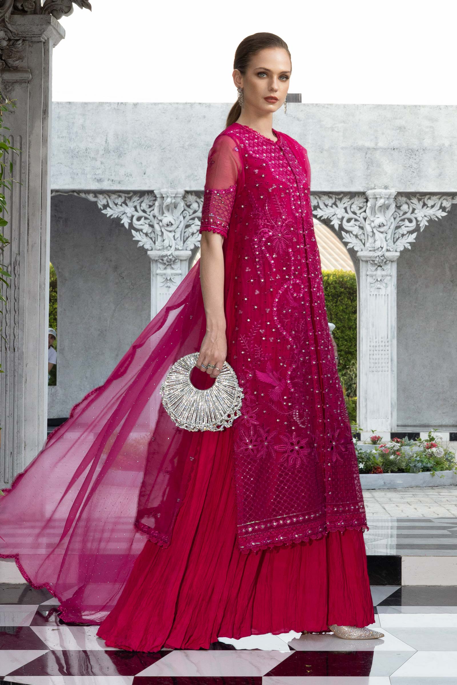 Maria B | Modern Archives | 3 Piece Embroidered Organza Suit