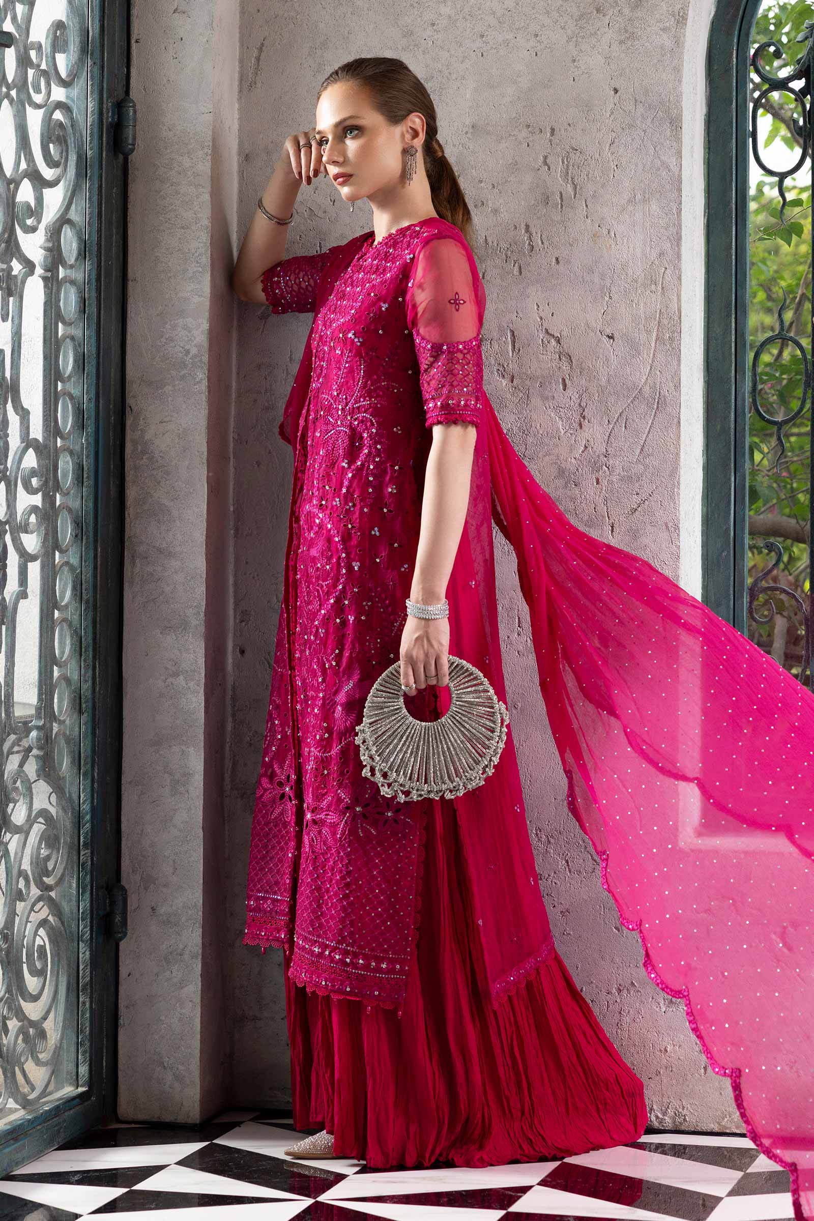 Maria B | Modern Archives | 3 Piece Embroidered Organza Suit