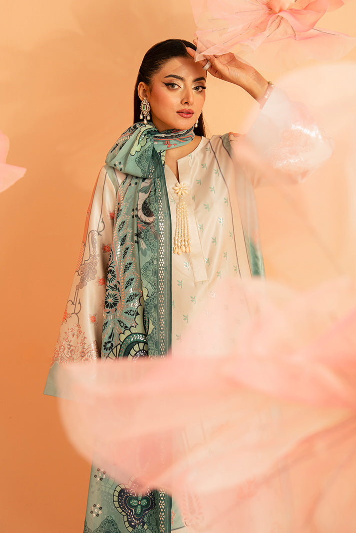 Imrozia Premium | Amelia Printed Silk | SP-149 Celeste Bloom