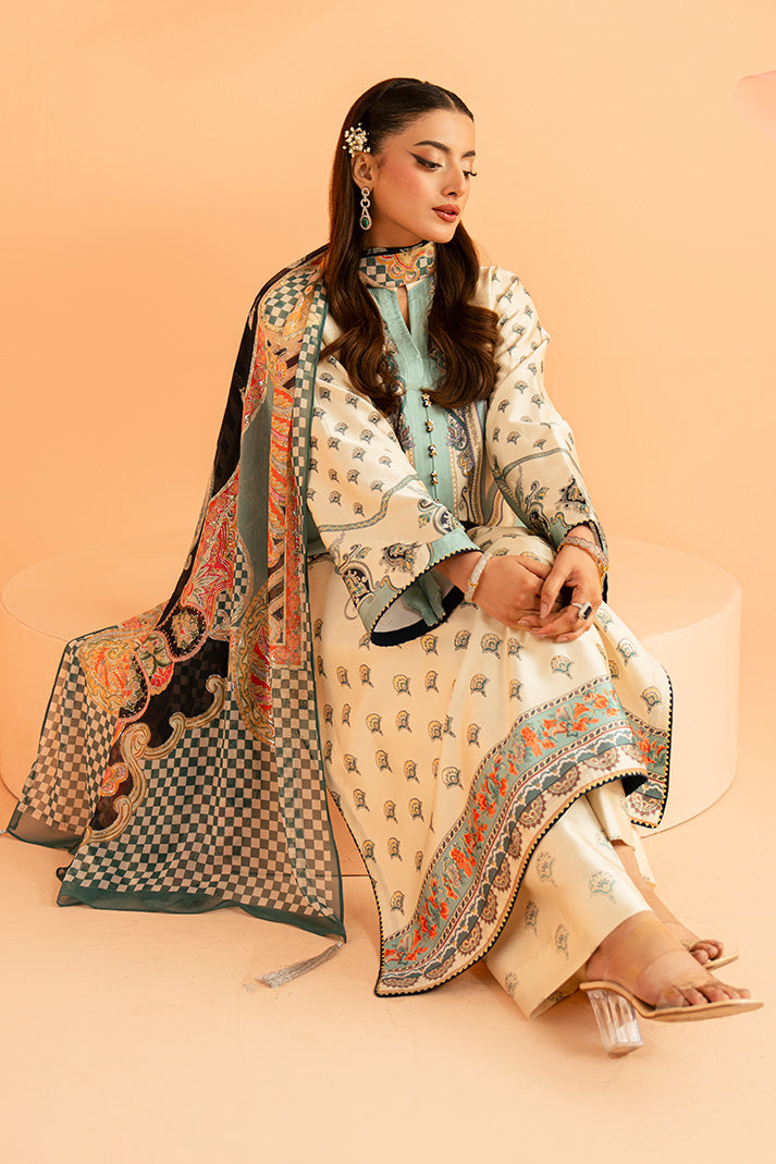 Imrozia Premium | Amelia Printed Silk | SP-150 Verdant Élan