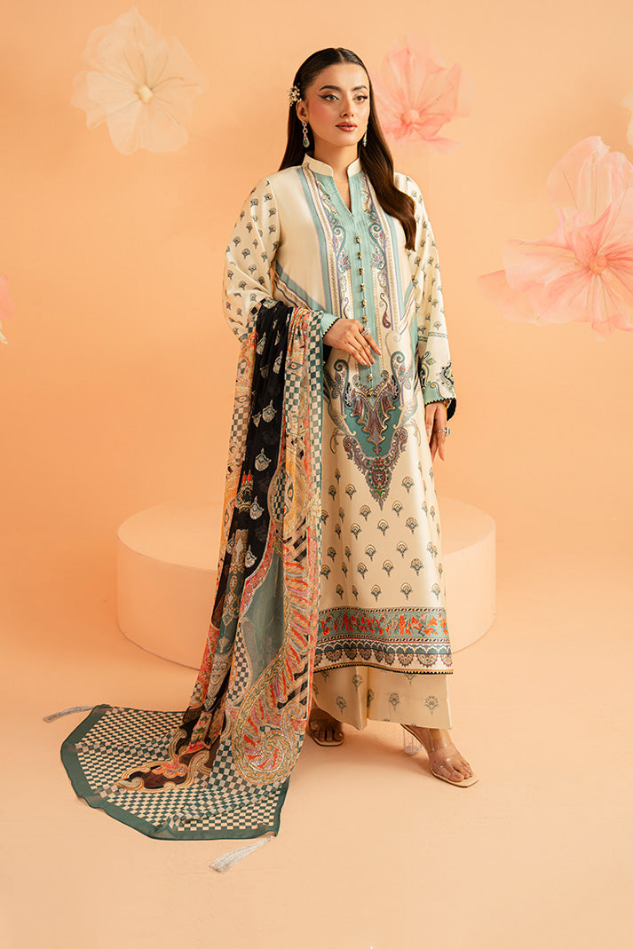 Imrozia Premium | Amelia Printed Silk | SP-150 Verdant Élan