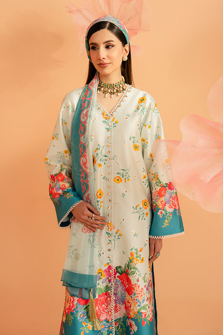 Imrozia Premium | Amelia Printed Silk | SP-151 Flora Serenade