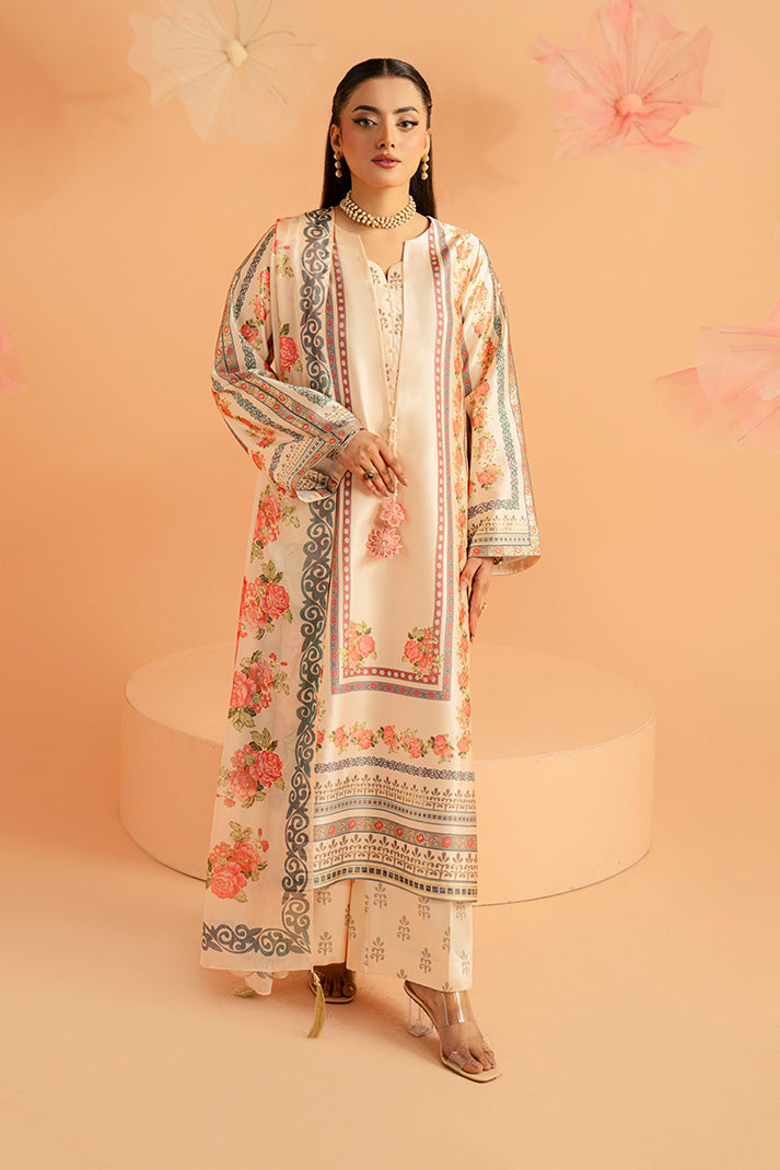 Imrozia Premium | Amelia Printed Silk | SP-154 Rosé Charm