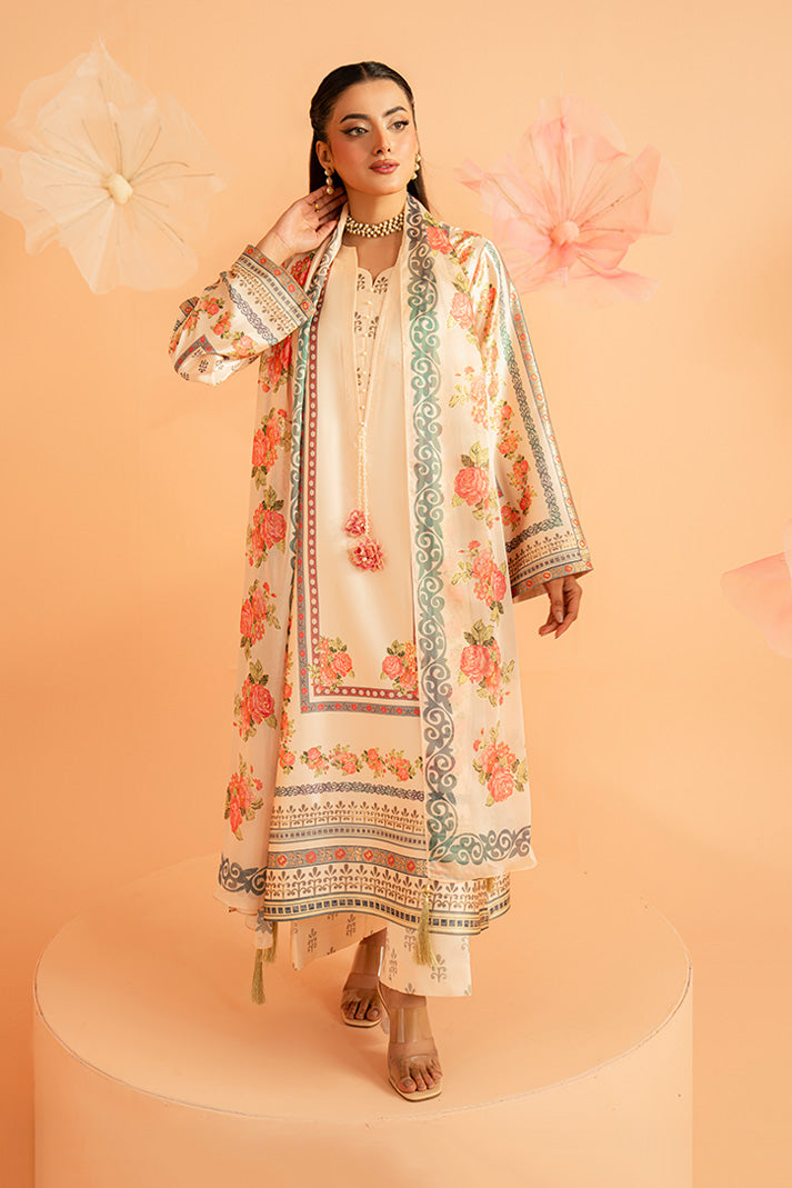 Imrozia Premium | Amelia Printed Silk | SP-154 Rosé Charm