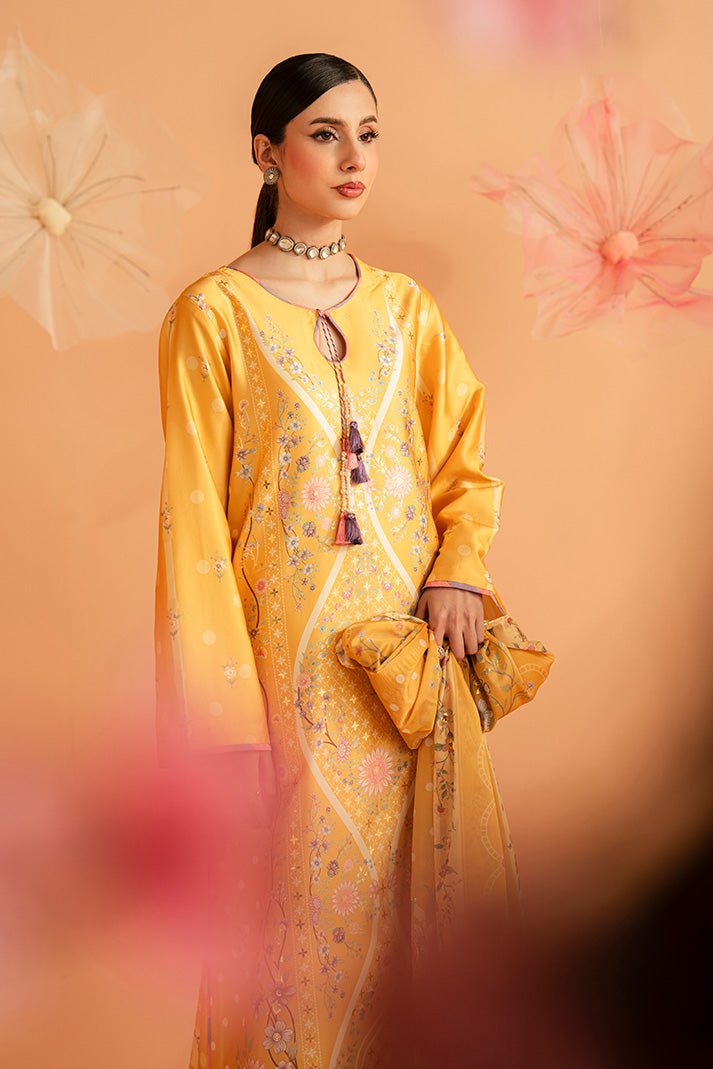 Imrozia Premium | Amelia Printed Silk | SP-156 Sunlit Aura
