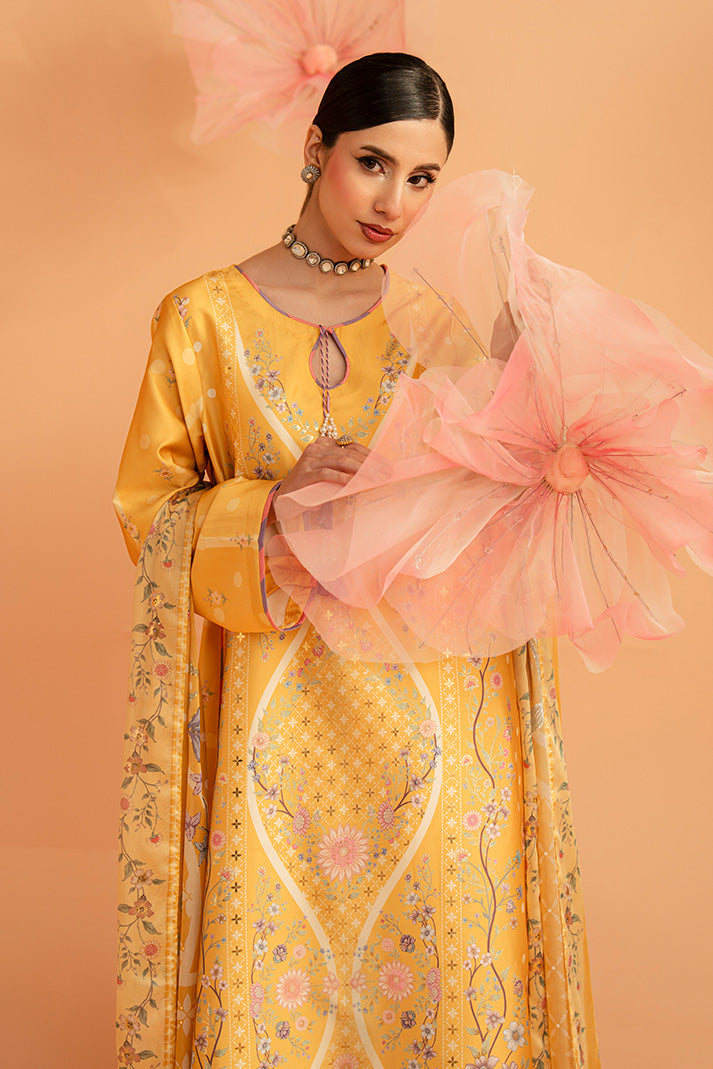Imrozia Premium | Amelia Printed Silk | SP-156 Sunlit Aura