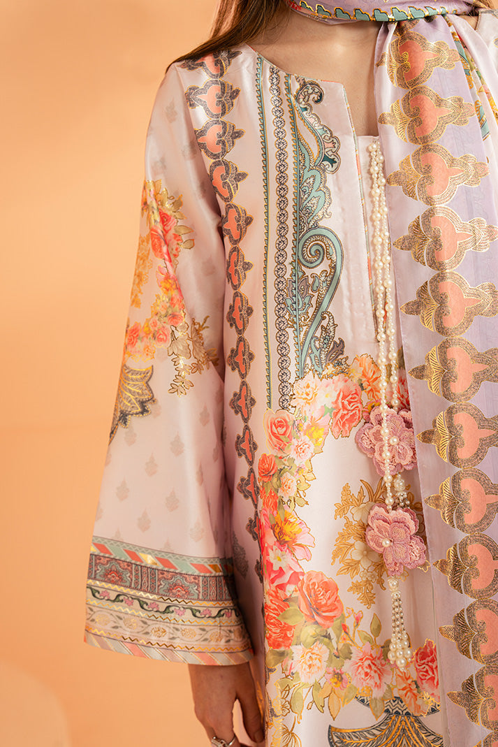 Imrozia Premium | Amelia Printed Silk | SP-157 Lilac Opulence