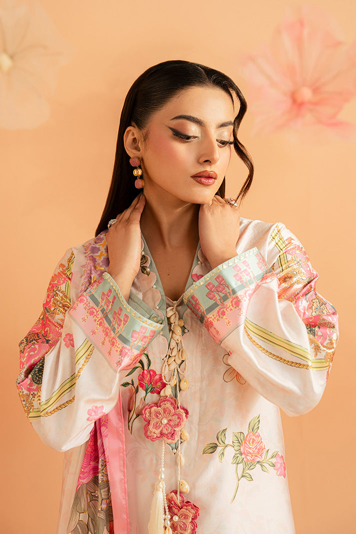 Imrozia Premium | Amelia Printed Silk | SP-158 Blush Reverie