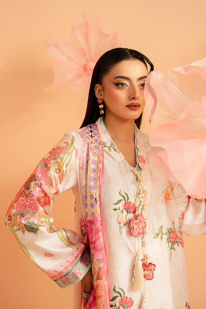 Imrozia Premium | Amelia Printed Silk | SP-158 Blush Reverie