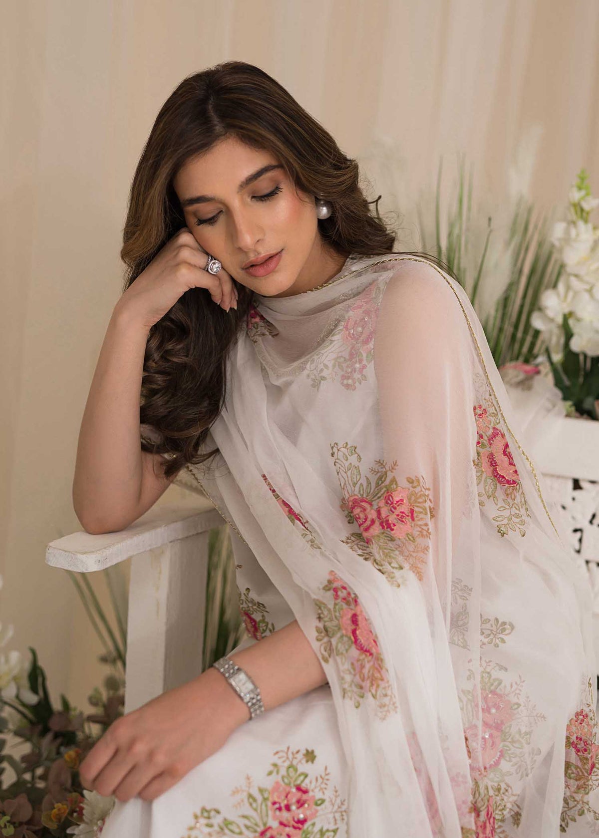 Sadaf Fawad Khan | Lyla Festive Pret | Tea Rose