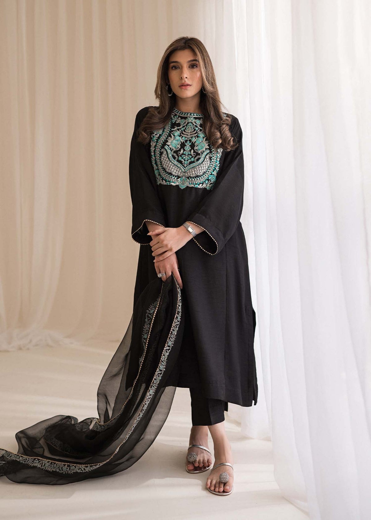 Sadaf Fawad Khan | Lyla Festive Pret | Black Pool