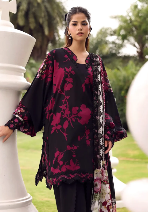 Elaf Premium | Belladore Prints Chiffon 26 |EPA-4A SCARLET