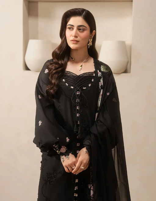 Elaf Premium | E Craft Chikankari 26 |EHC-5A CHARCOAL