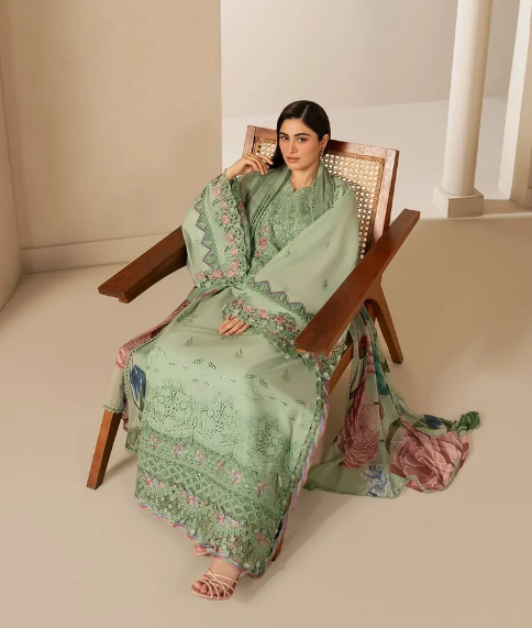 Elaf Premium | E Craft Chikankari 26 |EHC-4B ALOE