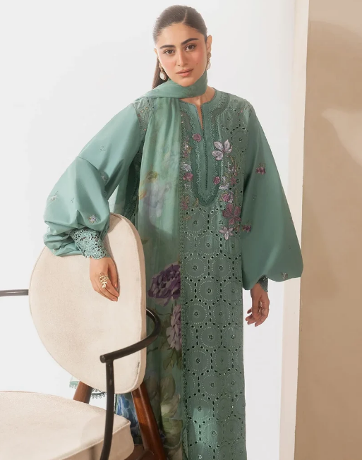 Elaf Premium | E Craft Chikankari 26 |EHC-1B WILLOW