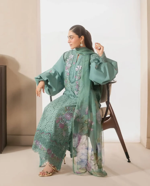 Elaf Premium | E Craft Chikankari 26 |EHC-1B WILLOW
