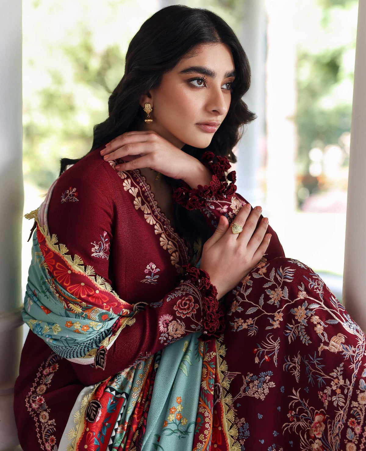 Republic Womenswear | Amaris Luxury Shawl 25 | Sienna