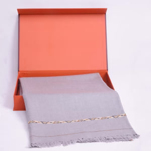 Mix Wool Shawl | Silver Grey - Dynasty