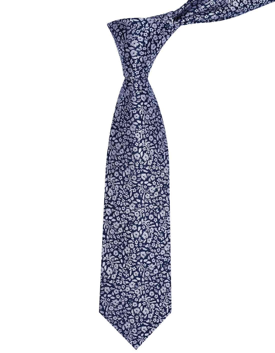 Navy Floral Tie
