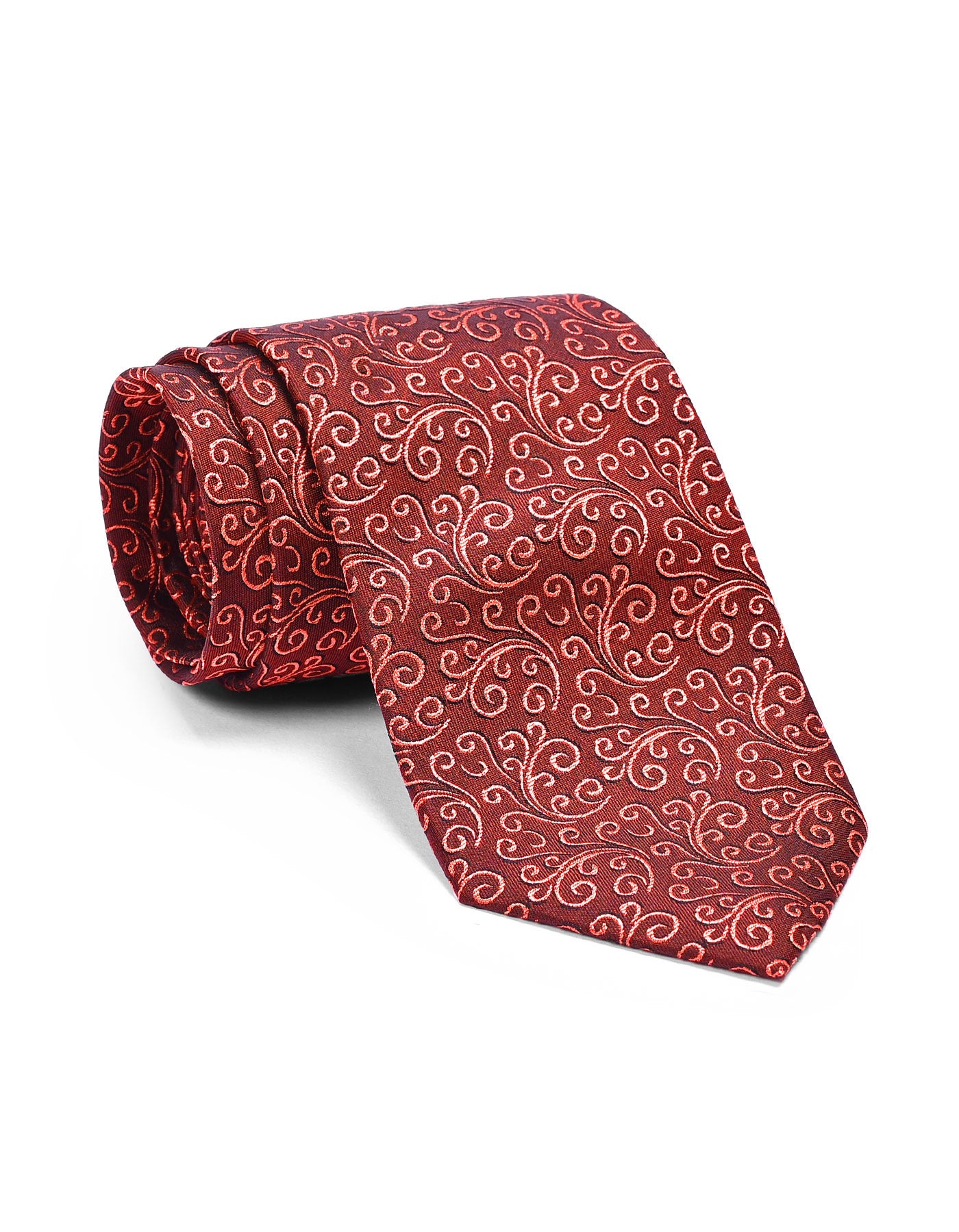 Maroon Floral Tie