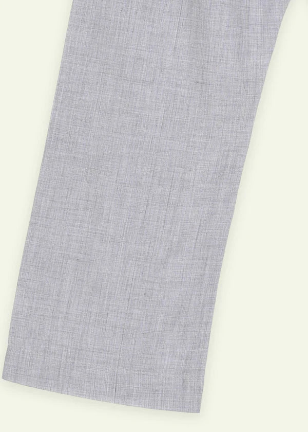 Boys Grey Embroidered Kurta Trouser Set - Ixample