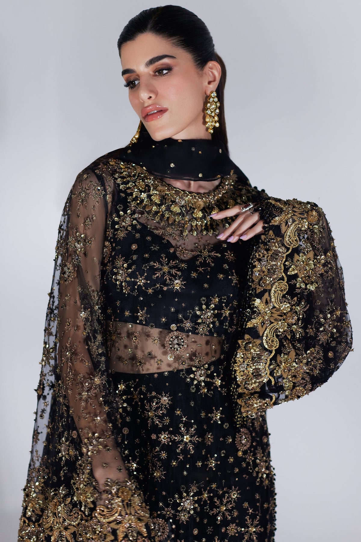 Elan | Luxury Wedding Wears | CASCADE D'ÉTOILES' (EP-21013)