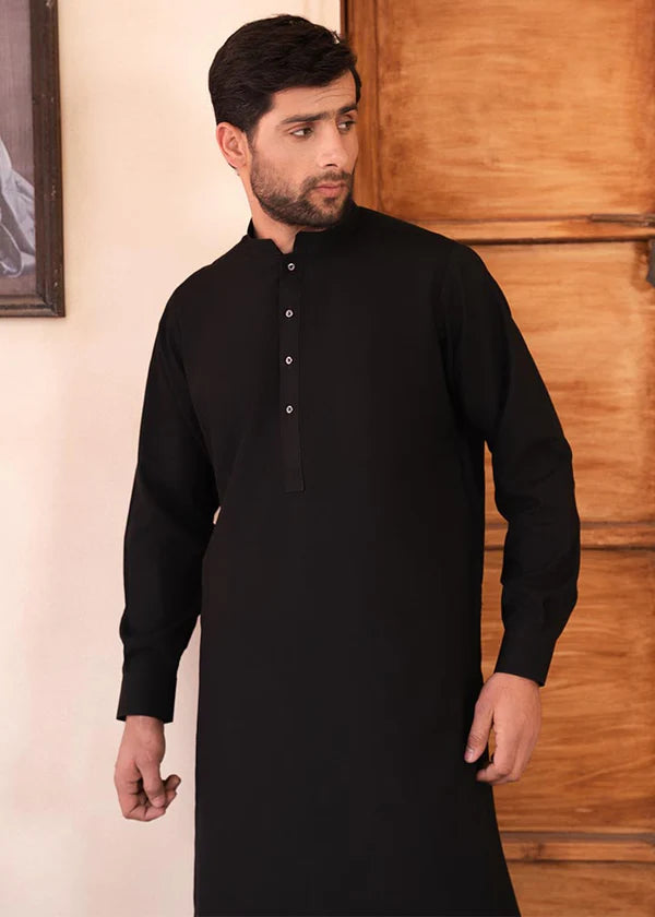 Regular Fit Kurta Shalwar - Black - 10 - Arshad Mens Wear
