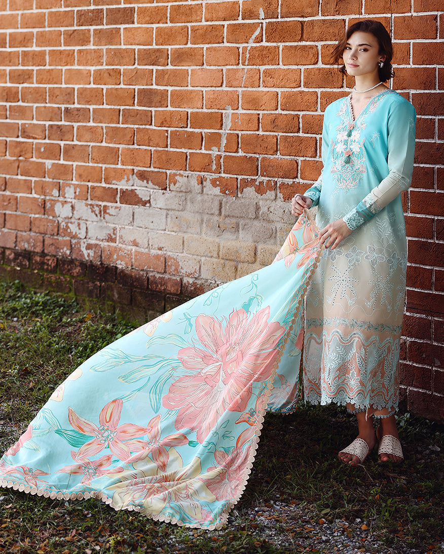 Mushq | Solace Ombre Chikankari | Whispered Dawn