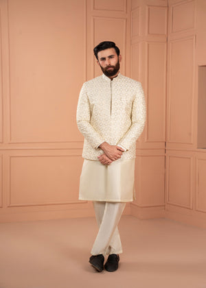 Dress Designers Ivory Offwhite Gold Open Gown Prince