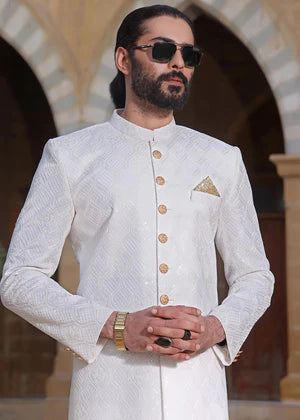 Luminous White Sherwani - The Great Masters (TGM)