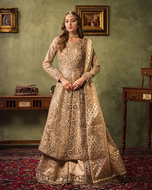 Ain | Aroosh Luxury Formals 24 | AR-77 SAIBA (Gold)